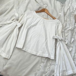 White free people blouse